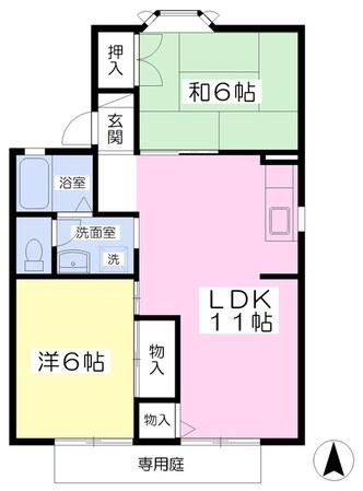 ヒルズ大野Ａの物件間取画像